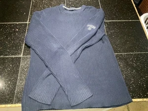 Vintage Nautica Jeans Co Herren großer bestickter Markenlogo Zopfmuster Pullover - Bild 1 von 10