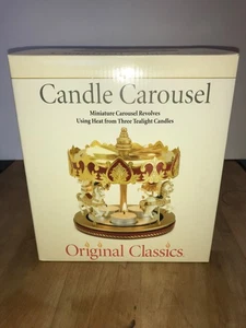 Mr Christmas Candle Carousel Revolves Using Heat from 3 Tealight Candles - Picture 1 of 4