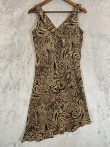 DBY Ltd Dress Womens 9 10 Paisley Sleeveless Ruffle Asymmetrical VTG Y2K Boho - Picture 1 of 14