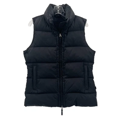 Chaleco acolchado de plumón de ganso negro vintage M Banana Republic para mujer Foto 1 de 4