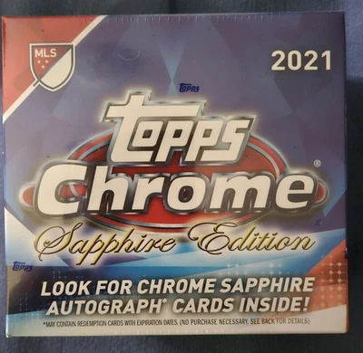 2021 Topps Chrome Sapphire Edition MLS Soccer Hobby Box Factory Sealed - Image 1 of 2