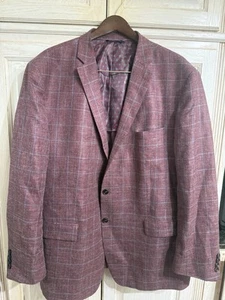Ralph Lauren Blazer Mens Wool Silk Linen Plaid Sport Coat PTP 25.5”/35” Length - Picture 1 of 11