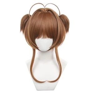 Cardcaptor Sakura Cosplay Perücke Sakura Kinomoto Wig Hitzebeständige Perücke Anim_ - Bild 1 von 5