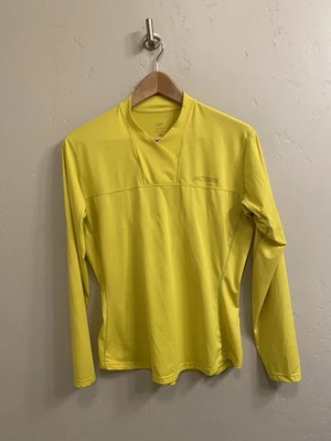 Camisa Atlética Arc'teryx Vintage Para Mujer Talla Pequeña Amarilla Capa Base (Manchas) Foto 1 de 4
