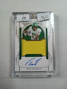 Troy Franklin 2024 National Treasures #89 Rookie Auto RC/99 en tarjeta RPA - Imagen 1 de 2