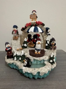 Rare San Francisco Music Box Co PENGUIN Moving Diving board & merry go round.  - Picture 1 of 6