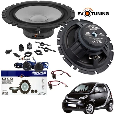 Kit Alpine Sxe1750S Casse Altoparlanti per Smart Fortwo W451 + Cavi 280W - Immagine 1 di 4