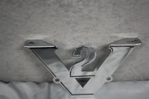 Motorrad Kennzeichenhalter V2 hinten Chrome # 1220 - Bild 1 von 3