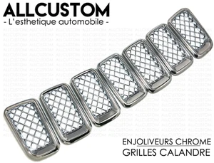 7 ENJOLIVEURS CACHES GRILLES CALANDRE CAPOT CHROME pour JEEP COMPASS MK49 11-16 - Bild 1 von 4