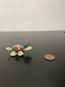 Turtle Figurine Figure Knick Knack Miniature Statue Decor Shells Straw Hat 2 - Picture 1 of 5