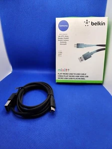 Belkin Mixit Flat Micro-USB to USB Cable -6-Feet- 1.8M New Sealed - Picture 1 of 2