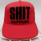 Vintage Quote Sh*t Happens Mesh Snapback Trucker Cap Hat by That Hat Korea