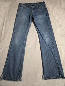 Levis 527 Denim Blue Jeans Mens Size 32 x 32 Straight Distessed Country Western - Imagen 1 de 11