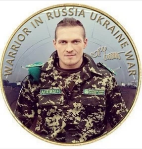 Usyk Gold Coin Autograph Heavy Weight World Champion Olympics 2024 Paris Ukraine - Picture 1 of 22