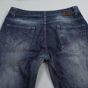 Lee Cooper Men Dark Blue Jeans 34 Regular Low (8-10 In) Denim Zip
