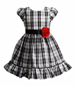 SWEET HEART ROSE Toddler Girl's 4T Glitter Black Plaid Dress NWT $70 - Picture 1 of 1