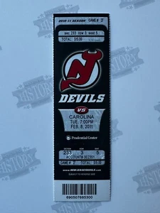 2011 Carolina Hurricanes at New Jersey Devils Ticket 2/8/11 Jeff Skinner 2 Goals - Picture 1 of 1
