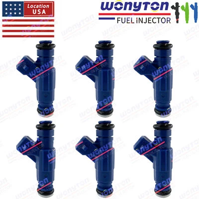 6 piezas inyectores de combustible 26 lb para BMW Z3 2001-2002 3,2 L L6 OE actualización 0280156052 Foto 1 de 4