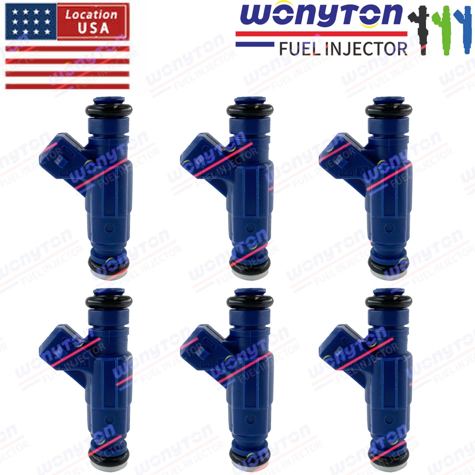 6 piezas inyectores de combustible 26 lb para BMW Z3 2001-2002 3,2 L L6 OE actualización 0280156052 Foto 1 de 4