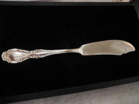 Vintage Northumbria Cello Sterling Silver Flatware Master Butter Knife 7  " Cover