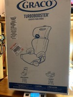 graco highback turbobooster car seat glacier