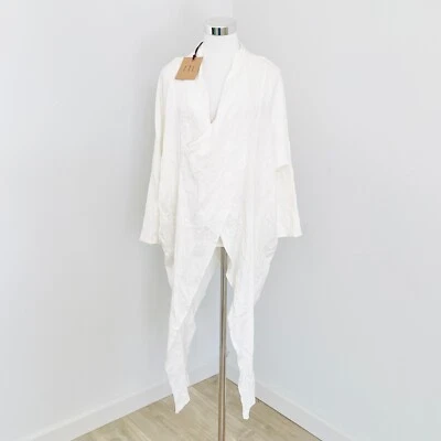 Abel the Label Wrap Tunic Top Womens Size 3 Asymmetric Hem Linen New With Marks - image 1 of 4