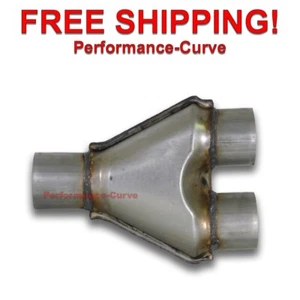 Single 2.5" / Dual 2.5" Y Pipe Universal Custom Exhaust Aluminized Y2121 - Picture 1 of 3