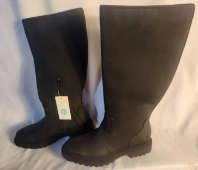 A New Day Black/Judy Boots, Women's Size 9 1/2 Side Zipper Boots New Foto 1 de 4