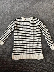 Boohoo Striped Jumper Black and White Size 10 - Picture 1 of 2