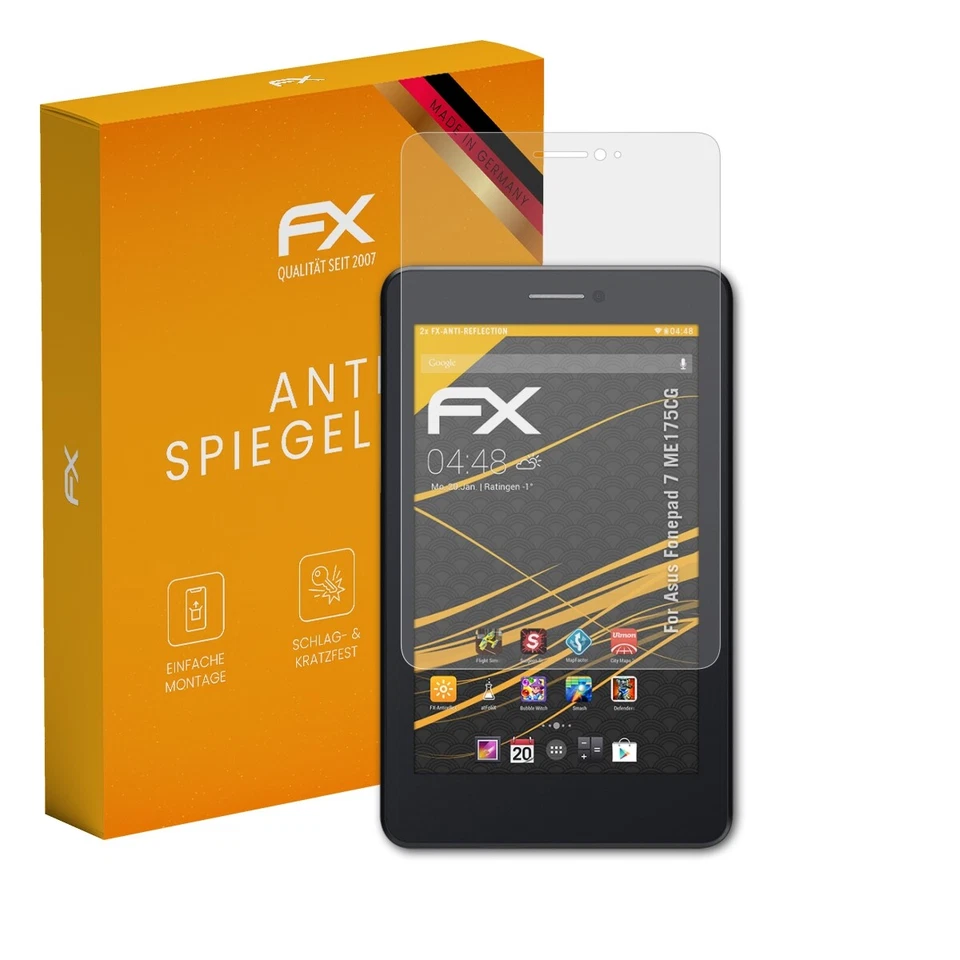atFoliX 2x Displayfolie für Asus Fonepad 7 ME175CG Schutzfolie matt&stoßfest - Bild 1 von 4