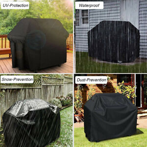protección contra la lluvia jardín exterior Color negro Cubierta a prueba de polvo para parrilla de barbacoa resistente al agua accesorios para barbacoa 