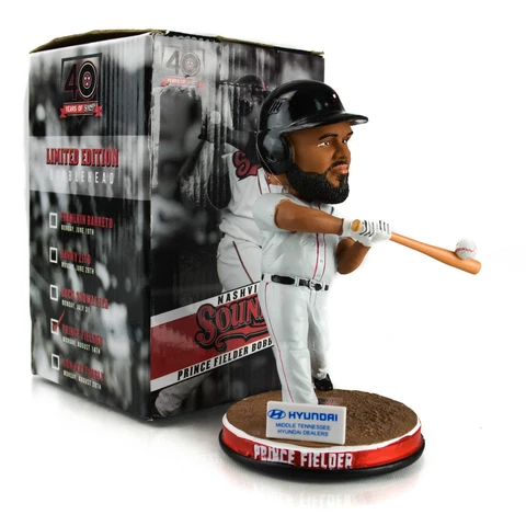 PRINCE FIELDER Nashville TN "40 Years" Bobble Sounds Baseball Bobblehead Cover