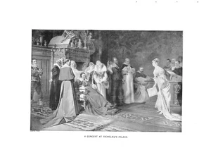 UN CONCERTO AL PALAZZO DI RICHELIEU DI BERTEN.VTG 11,3" x 8,7" STAMPA ARTISTICA*V3 - Foto 1 di 2