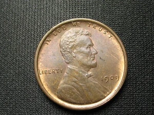OLD COPPER COIN! BU 1909-P VDB WHEAT CENT PENNY *COLLECTIBLE CONDITION LOT #50 - Picture 1 of 3
