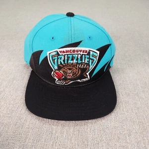 Vintage Vancouver Grizzlies NBA Hat Cap Mens Snap Back Sharkstooth Mitchell Ness - Picture 1 of 9