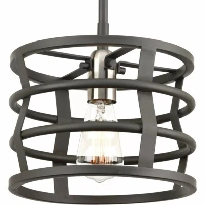 Progress Lighting P500010-143 Remix One-Light Mini-Pendant, Graphite - NEW - Image 1 of 3