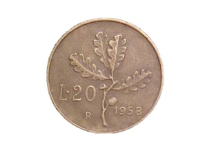 1958 Italy 20 Lire KM# 97.1 - Very Nice Circ Collector Coin! - c3765xux - Picture 1 of 2