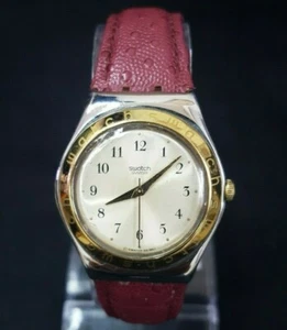 Años 70 Swatch Irony AG1996 Mujer Estuche Dos Tonos Banda Original - Imagen 1 de 7