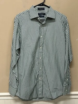 Daniel Cremieux Mens Green Cream Striped Button Up Shirt Long Sleeve Size M NWT - Image 1 of 4