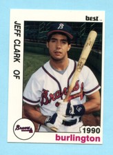 1990 Minor League Cards  #16 Jeff Clark - Burlington Braves