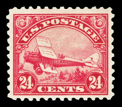 Scott C6 1923 24c Biplane Airmail Issue Mint F-VF OG LH Cat $65 - Image 1 of 2