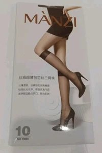 Manzi Kneehighs Ultra Transparant Silky Soft Sandal Toe One Size 13003 10  - Bild 1 von 3