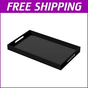 Modern Black Acrylic Serving Tray 12x20 – Elegant Organizer for Every Occasion - Picture 1 of 10