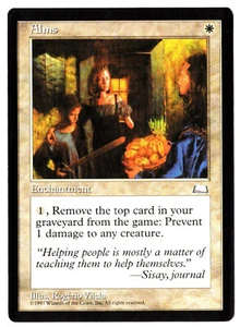 Alms - Weatherlight 1997 Magic The Gathering White Common Enchantment NP - Imagen 1 de 1