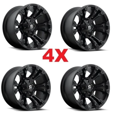 FUEL BLACK VAPOR WHEELS RIMS D56018909850 FITS SIERRA SILVERADO RAM 1500 - Image 1 of 4