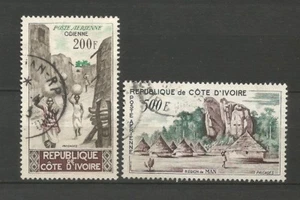 Côte-d'Ivoire 1962 Poste aérienne Y&T N°23 & 24 2 timbres oblitérés / T4811 - Imagen 1 de 1