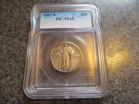 1927's STANDING LIBERTY SILVER QUARTER graded ICG VG10, LOOKS UNDERGRADED TO ME Cover