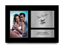 Sean Connery & Ursula Andress James Bond Dr No Gifts Signed A4 Print Movie Fans