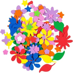100 Pezzi Adesivi in Schiuma Autoadesivi per Artigianato Fai da Te - Fiori Assortiti, Burro - Foto 1 di 6