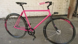 Customized Single speed bike, Rh 54cm(M-M), telemagenta, Rücktritt, Licht - Bild 1 von 6
